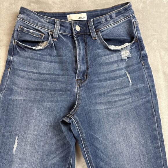 Vervet Womens Highrise Jeans Sz 27 Stretch Skinny Medium Wash Cropped - Picture 2 of 9